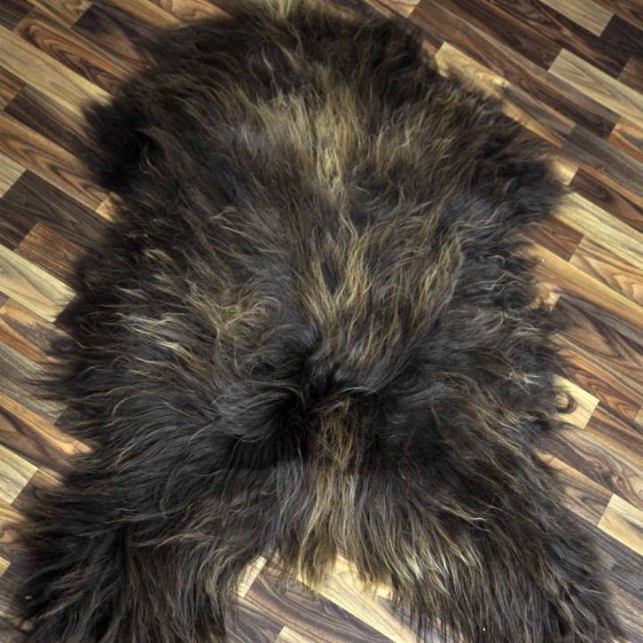 XXL ÖKO Island Schaffell Lammfell rost braun 125x85 Krampus #8030