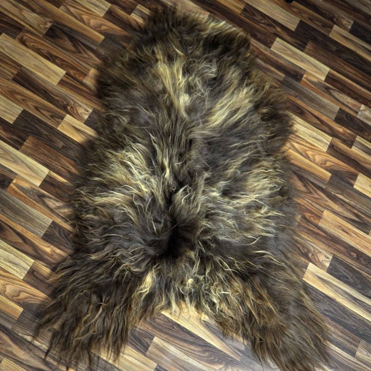 XXXL ÖKO Island Schaffell Lammfell rost braun 130x80 Perchten #8035