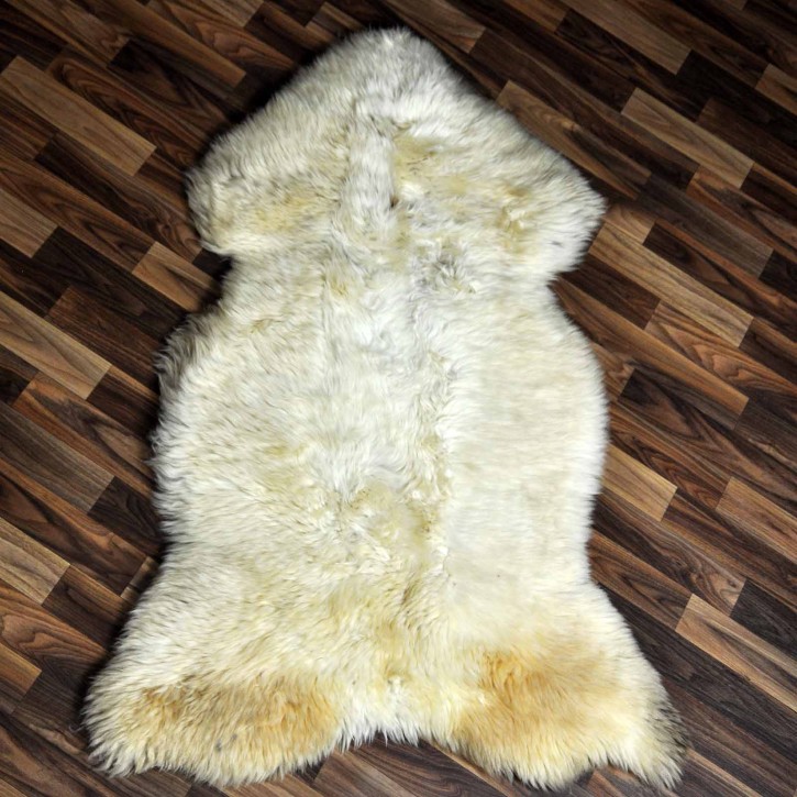 XXL ÖKO Schaffell Lammfell beige braun 125x80 Teppich Geschenk #8100