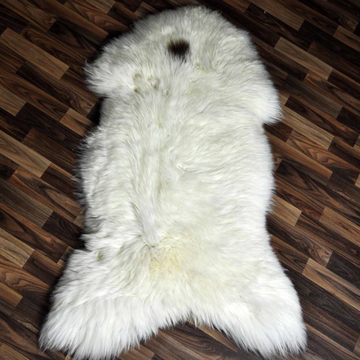 XXXL ÖKO Schaffell Lammfell beige braun 130x80 Teppich Geschenk #8106