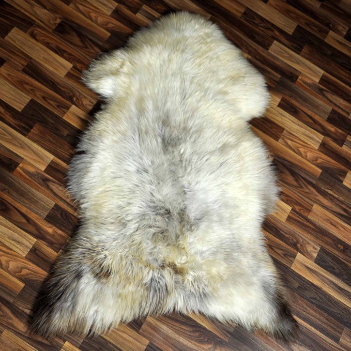 XXXL ÖKO Schaffell Lammfell beige braun 130x80 Teppich Geschenk #8108