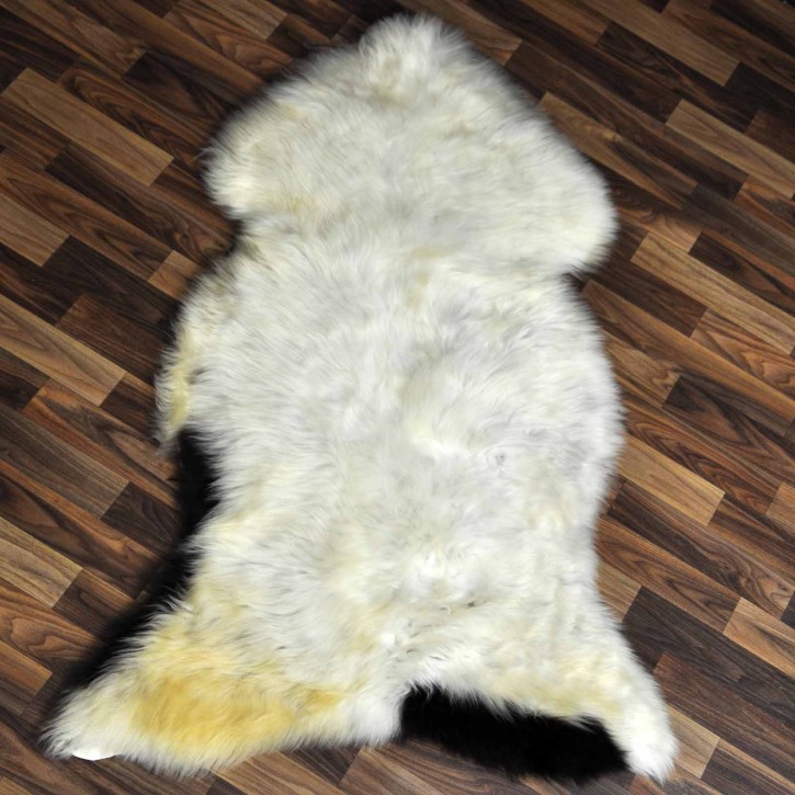 XXL ÖKO Schaffell Lammfell beige braun 125x75 Hundebett #8109