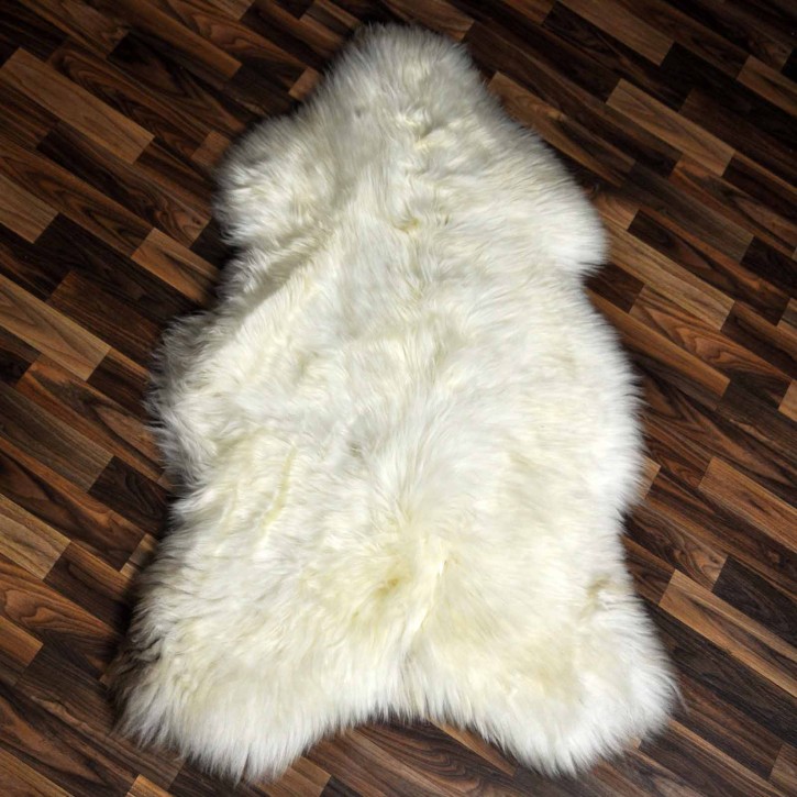 XXL ÖKO Schaffell Lammfell beige braun 125x80 Teppich Geschenk #8111