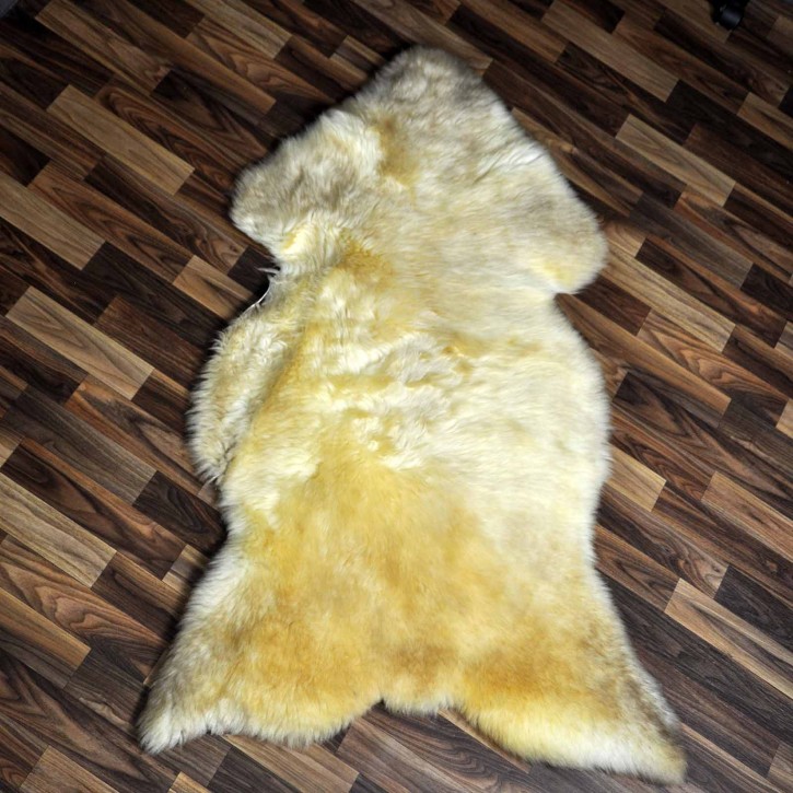 XXXL ÖKO Schaffell Lammfell beige braun 130x80 Teppich Geschenk #8112
