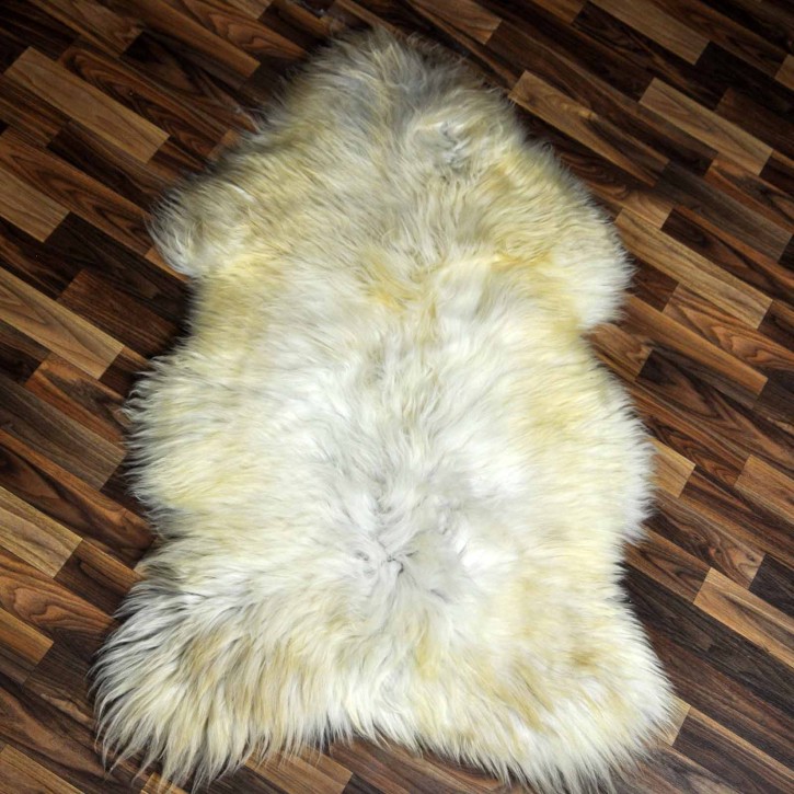 XXL ÖKO Schaffell Lammfell beige braun 125x75 Teppich Geschenk #8114