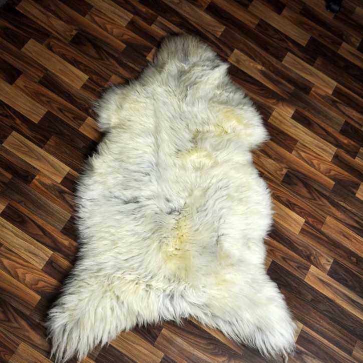 XXL ÖKO Schaffell Lammfell beige braun 125x80 Teppich Geschenk #8116