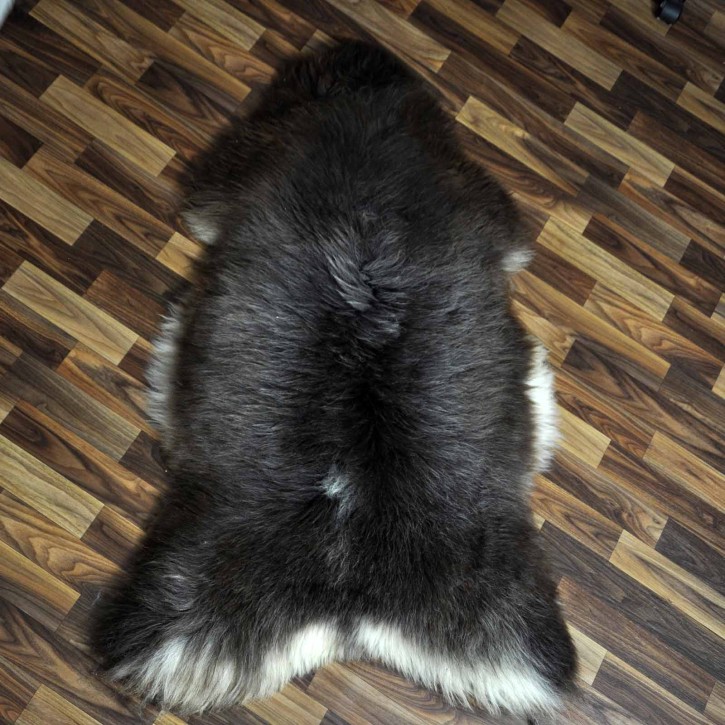 XXXL ÖKO Schaffell Lammfell braun beige grau 130x80 Teppich #8108