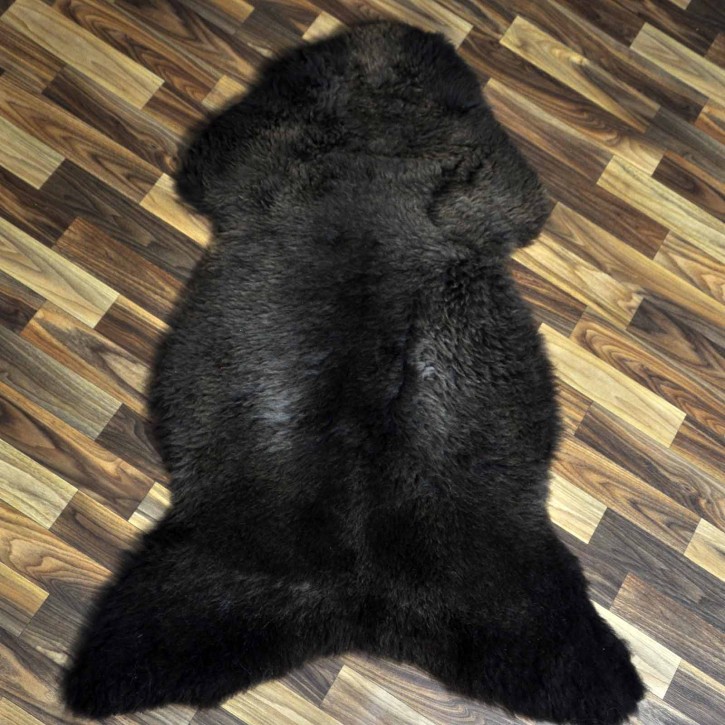 XL ÖKO Schaffell Lammfell braun grau 115x75 Teppich Geschenk #8134