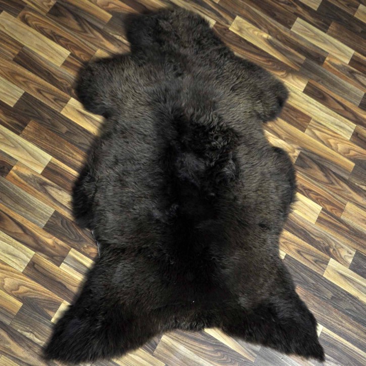 XL ÖKO Schaffell Lammfell braun 115x75 Couch Auflage #8138