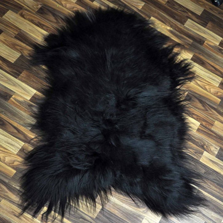 XXL ÖKO Island Schaffell schwarzbraun weiß 125x80 Geschenk #8171
