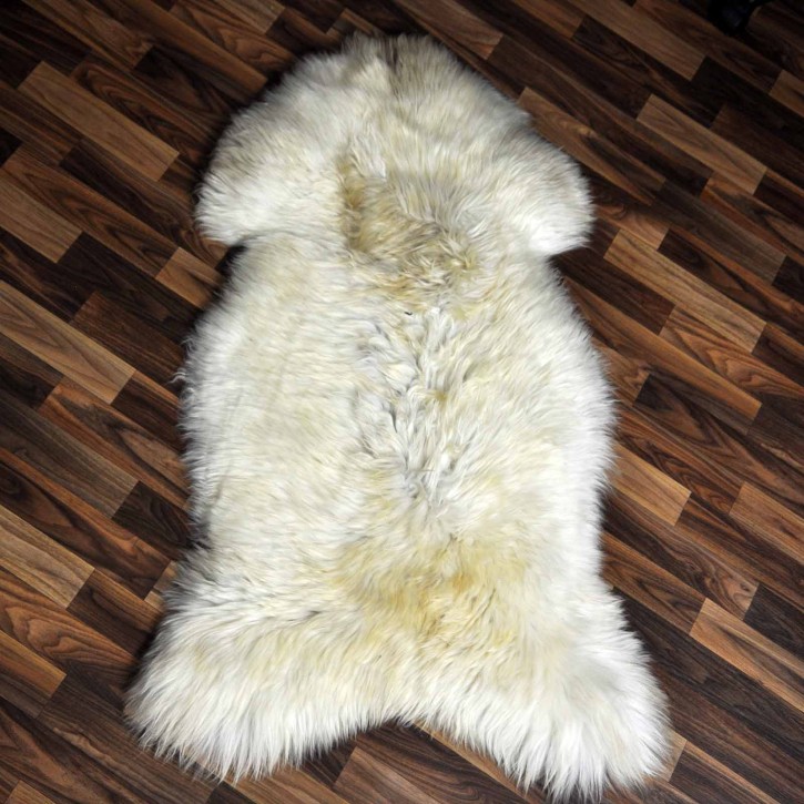 XXL ÖKO Schaffell Lammfell beige braun 120x75 Kamin Fell #8197