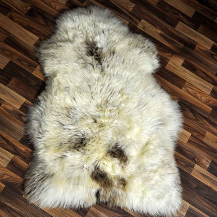 XL ÖKO Schaffell Lammfell beige braun 115x75 Teppich Geschenk #8199