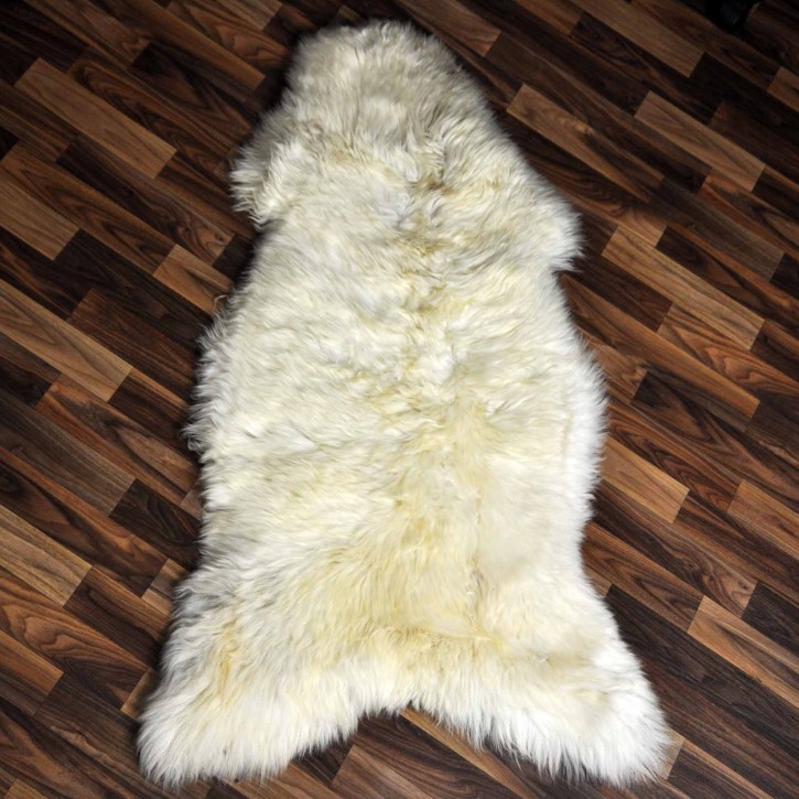 XXL ÖKO Schaffell Lammfell beige braun 120x75 Kamin Fell #8204