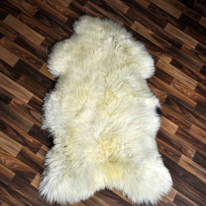 XL ÖKO Schaffell Lammfell beige braun 115x75 II.Wahl #8212