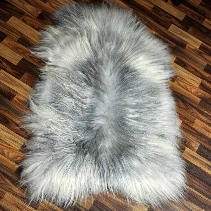 XXXL ÖKO Island Schaffell grau beige braun 130x85 Krampus #8215