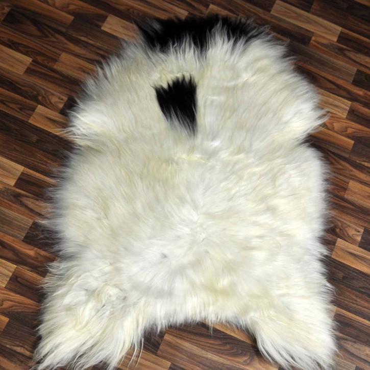 XXL ÖKO Island Schaffell beige schwarzbraun 120x80 #8277