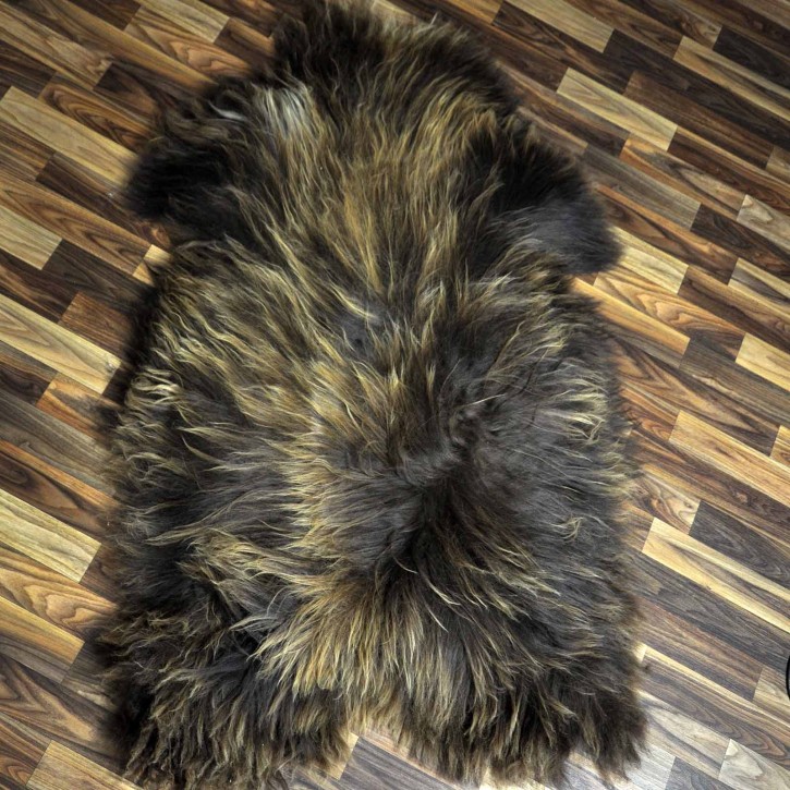 XXXL ÖKO Island Schaffell Lammfell rost braun 135x80 Perchten #8283