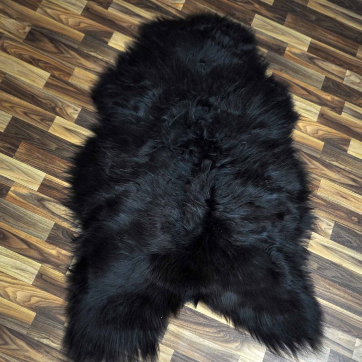 XXL ÖKO Island Schaffell schwarzbraun weiß 125x80 Geschenk #8297