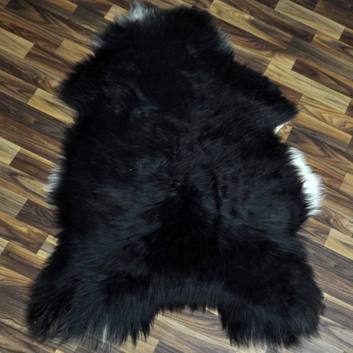 XL ÖKO Island Schaffell schwarzbraun weiß 115x75 Geschenk #8303