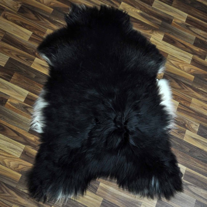 XL ÖKO Island Schaffell schwarzbraun weiß 115x80 Geschenk #8304