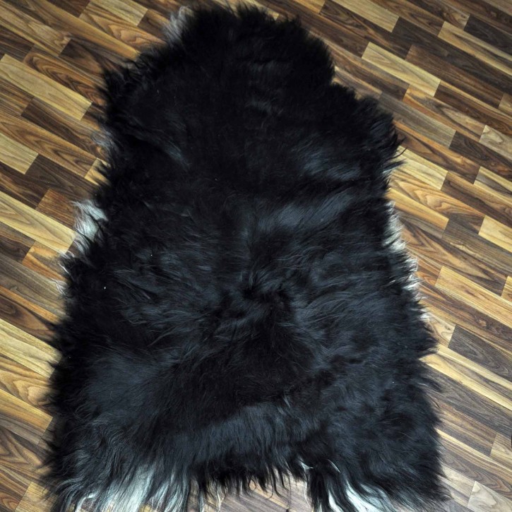 XXXL ÖKO Island Schaffell schwarzbraun weiß 135x90 Geschenk #8305