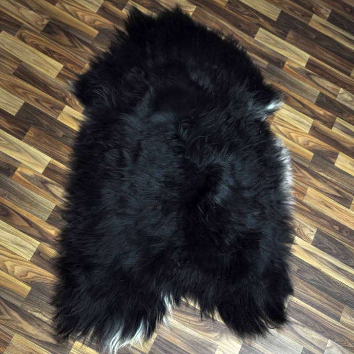 XXL ÖKO Island Schaffell schwarzbraun weiß 125x80 Geschenk #8307