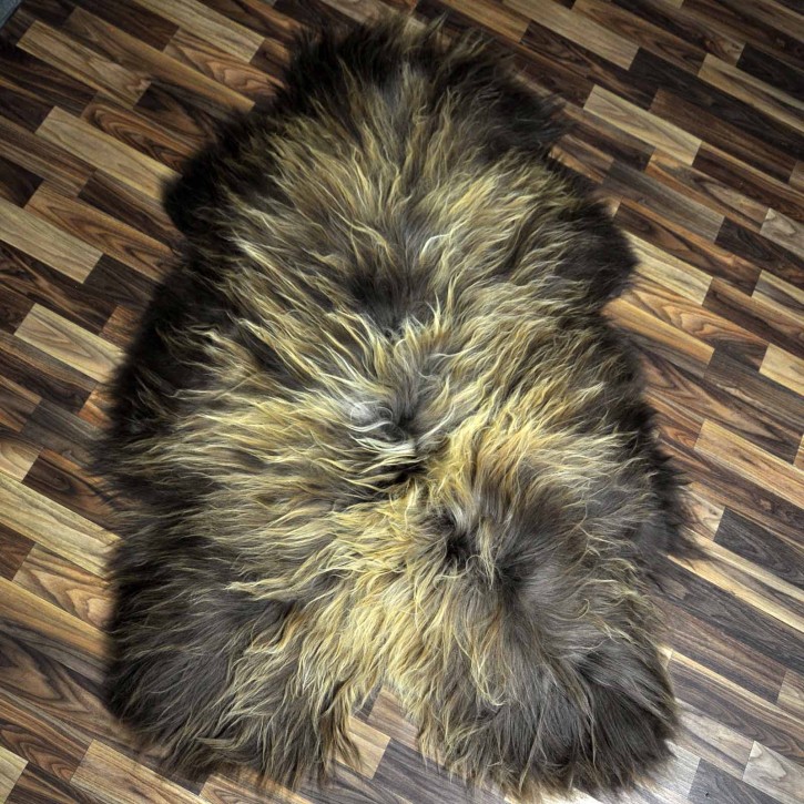 XXXL ÖKO Island Schaffell Lammfell rost braun 140x80 Perchten #8322