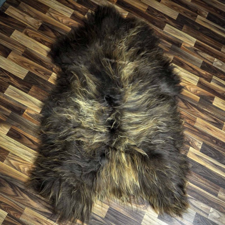 XXXL ÖKO Island Schaffell Lammfell rost braun 140x85 Perchten #8323