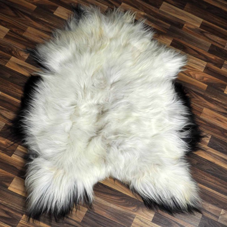 XL ÖKO Island Schaffell beige schwarzbraun 115x80 #8360