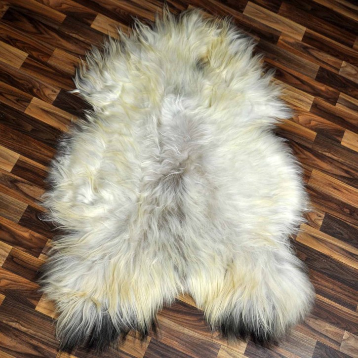 XL ÖKO Island Schaffell beige schwarzbraun 115x80 #8362