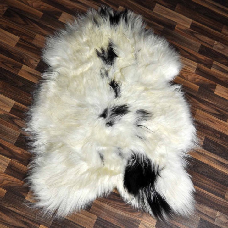XL ÖKO Island Schaffell beige schwarzbraun 115x80 #8370