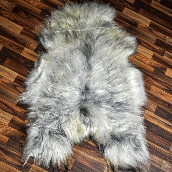 XXL ÖKO Island Schaffell grau beige braun 125x80 Lamm #8382