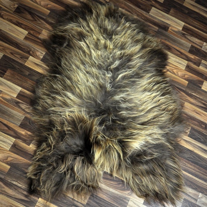XXL ÖKO Island Schaffell Lammfell rost braun 125x80 Perchten #8389