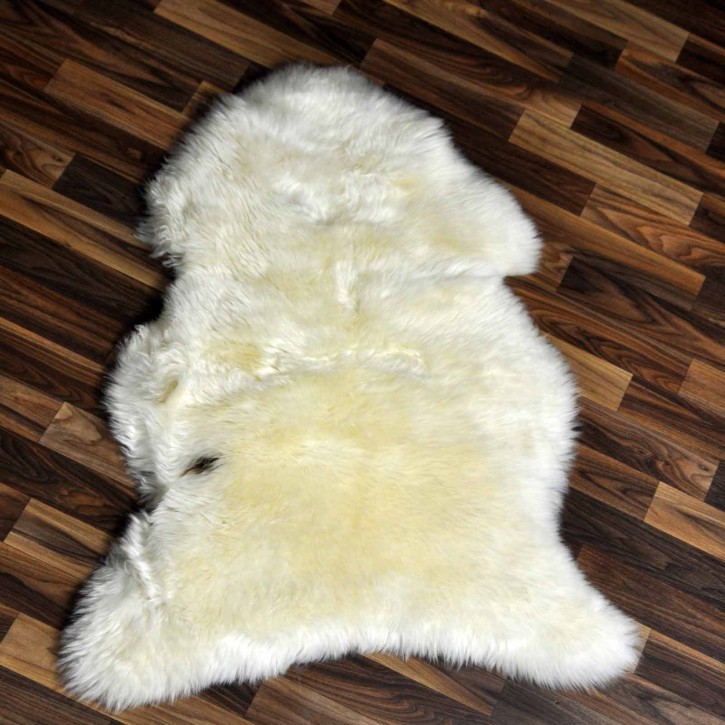 ÖKO Schaffell Lammfell beige braun 95x70 Hundebett #8437