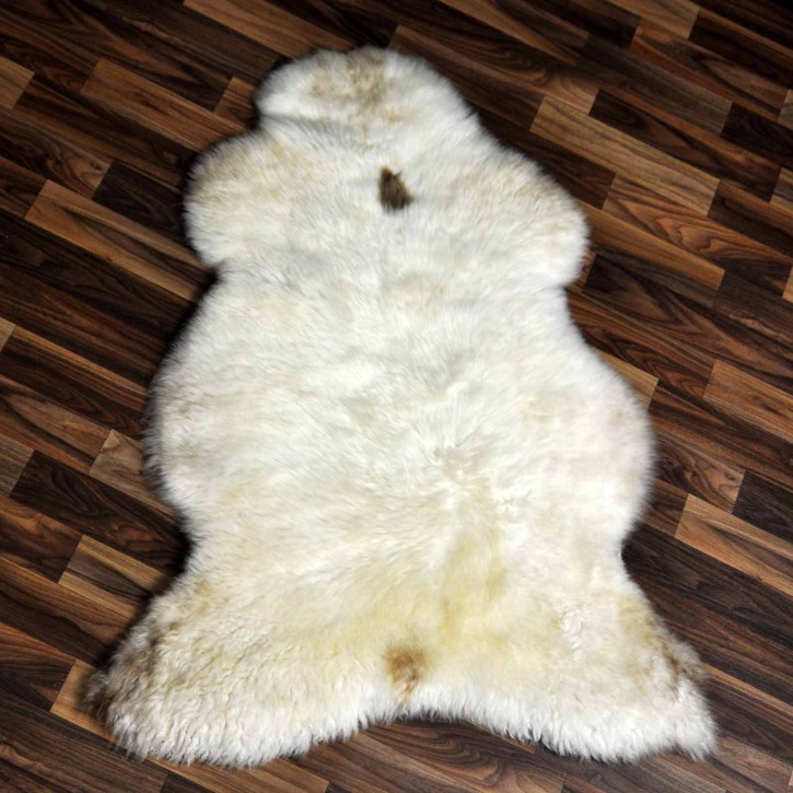 ÖKO Schaffell Lammfell beige braun 100x80 Kamin Fell #8448