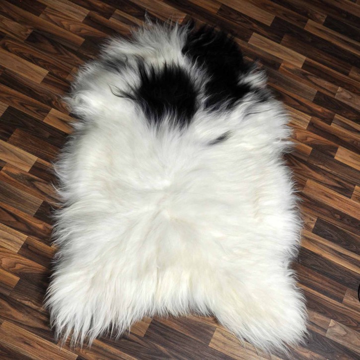 XXXL ÖKO Island Schaffell beige schwarzbraun 130x80 Krampus #8466