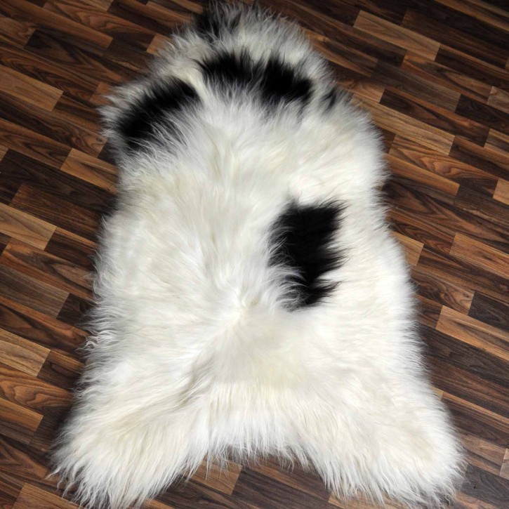 XXXL ÖKO Island Schaffell beige schwarzbraun 130x80 Krampus #8472