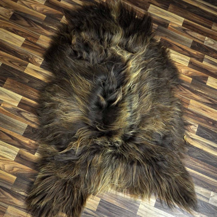 XXL ÖKO Island Schaffell Lammfell rost braun 125x80 Krampus #8480