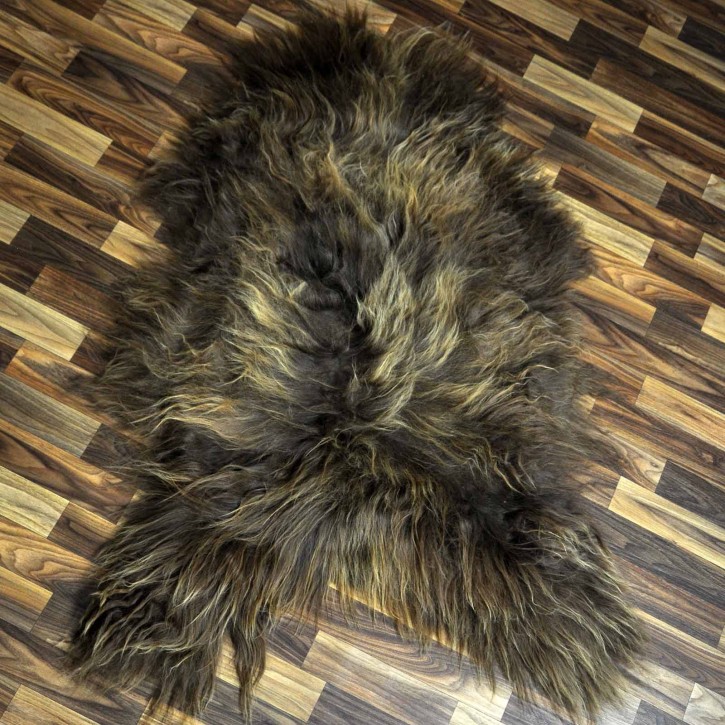 XXXL ÖKO Island Schaffell Lammfell rost braun 130x80 Krampus #8482