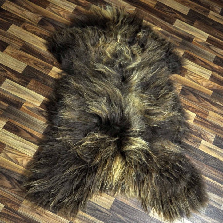 XXXL ÖKO Island Schaffell Lammfell rost braun 130x90 Krampus #8497