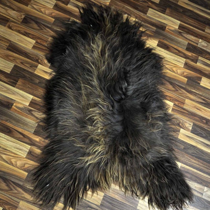 XXL ÖKO Island Schaffell Lammfell rost braun 125x80 Krampus #8508