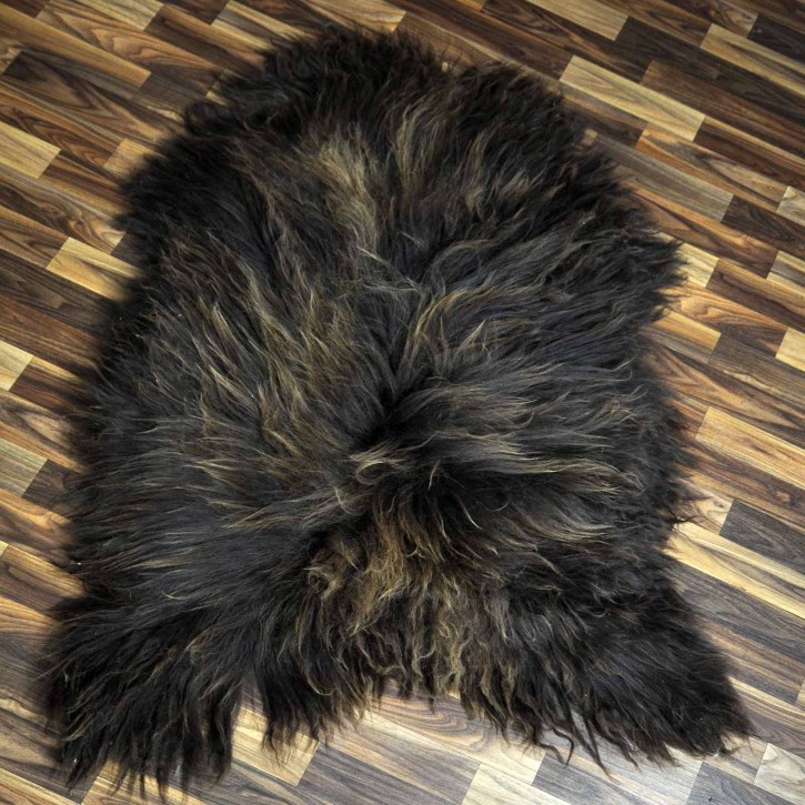 XXXL ÖKO Island Schaffell Lammfell rost braun 130x85 Krampus #8509