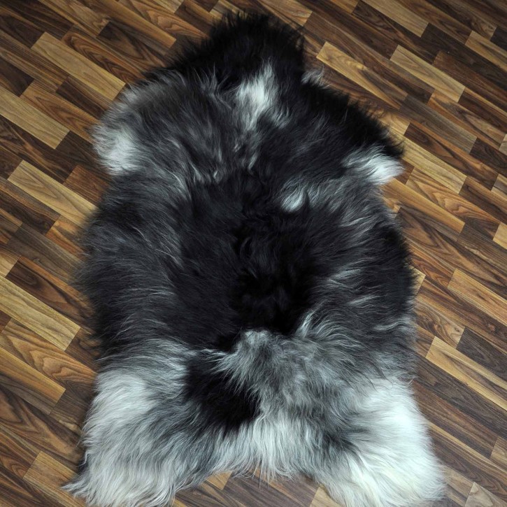 XXXL ÖKO Island Schaffell grau schwarzbraun beige 130x80 #8513