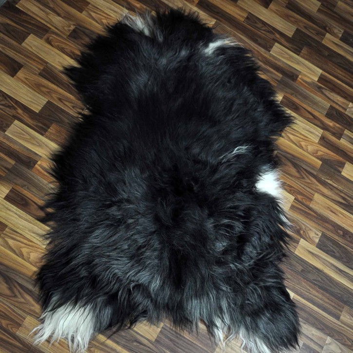 XXXL ÖKO Island Schaffell grau schwarzbraun beige 130x80 #8516