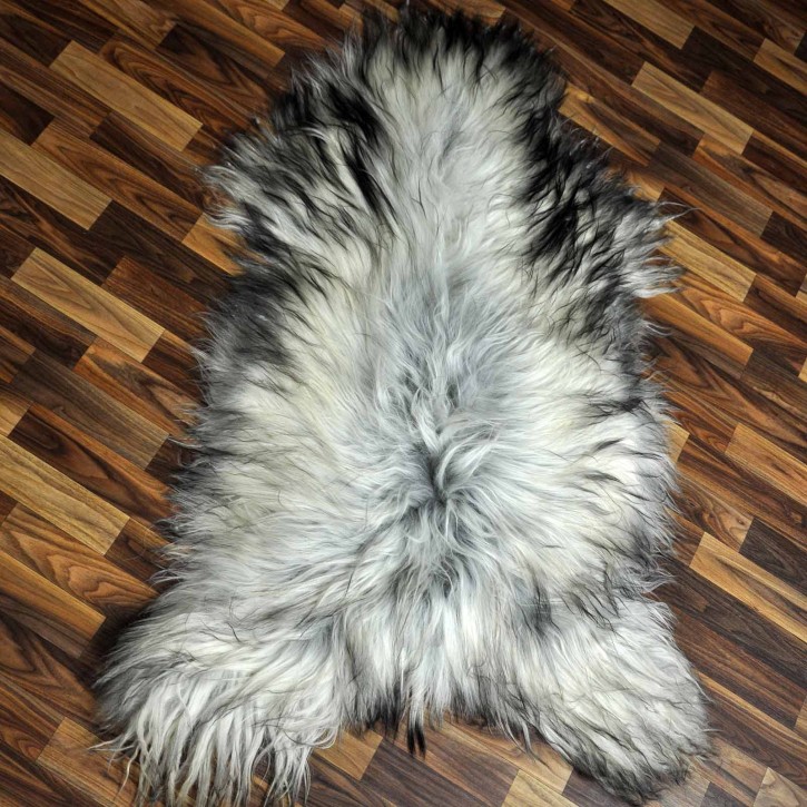 XXXL ÖKO Island Schaffell grau schwarzbraun beige 130x80 #8521