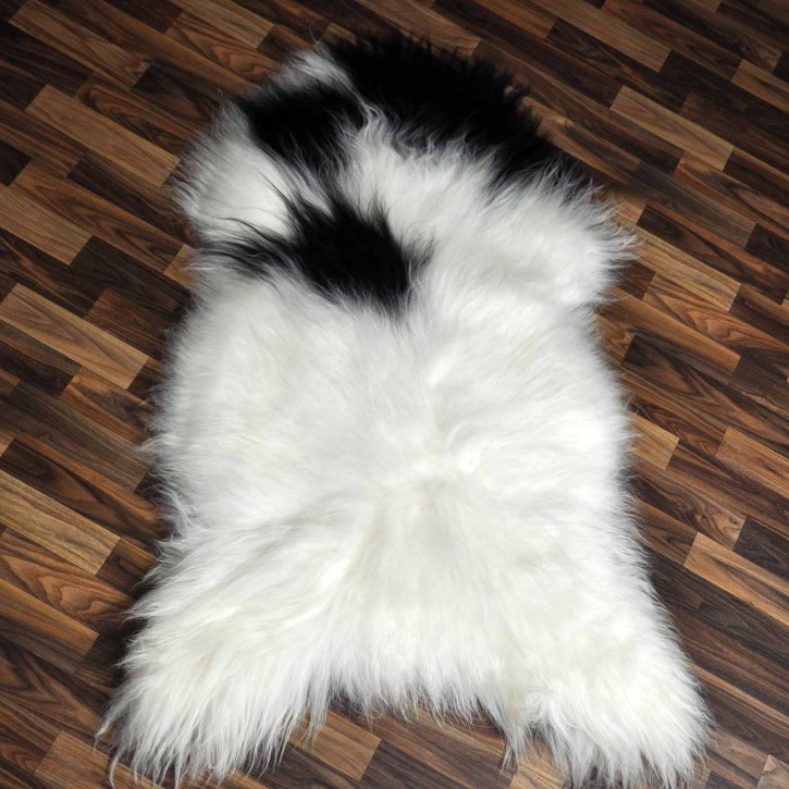 XXXL ÖKO Island Schaffell beige schwarzbraun 130x80 Fell #8526