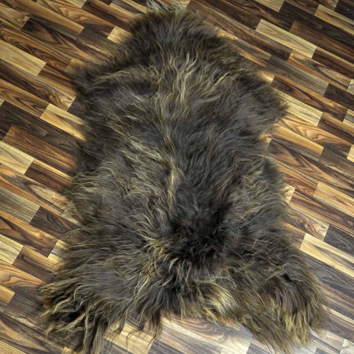 XXXL ÖKO Island Schaffell Lammfell rost braun 130x80 Krampus #8538