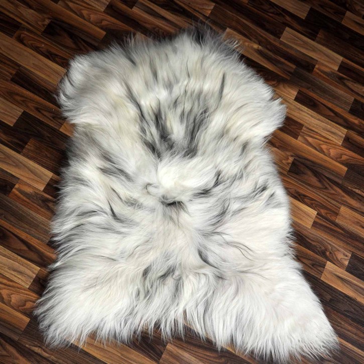 XL ÖKO Island Schaffell beige schwarzbraun 110x80 #8601