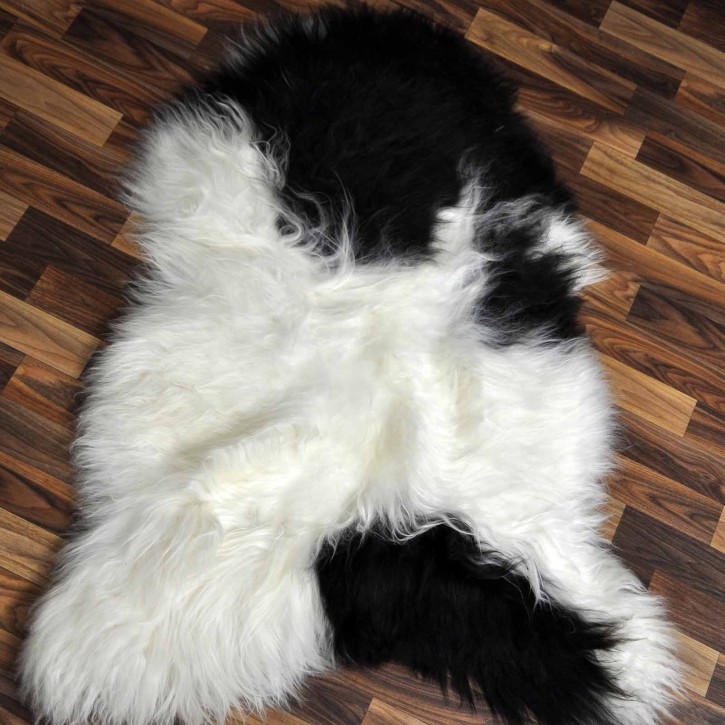 XL ÖKO Island Schaffell beige schwarzbraun 115x80 #8608