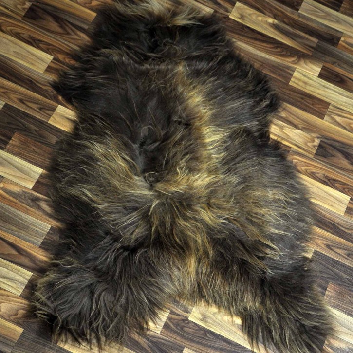 XL ÖKO Island Schaffell Lammfell rost braun 110x75 Krampus #8628